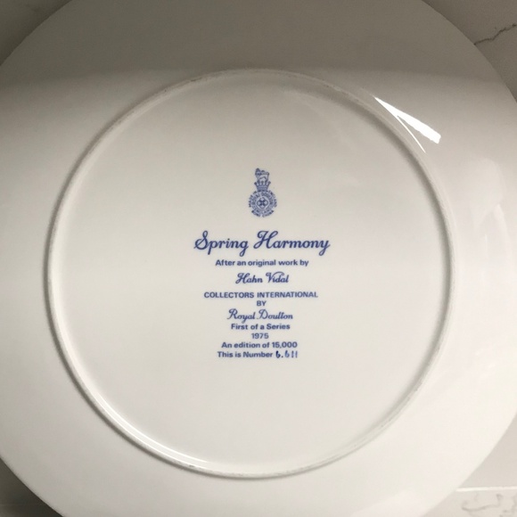 Royal Doulton 1975 Spring Harmony Hahn Vidal Collector Plate # 6,611 Floral - Picture 3 of 6